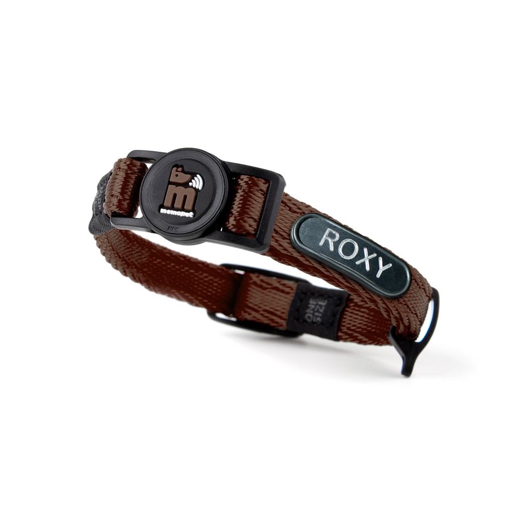MyFamily Cat Collar Memopet ID Brown Unisize