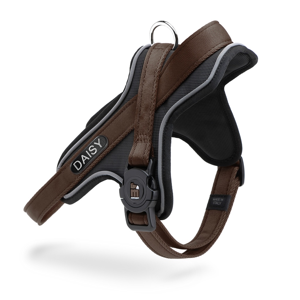 MyFamily Y Harness Memopet ID Brown Sm