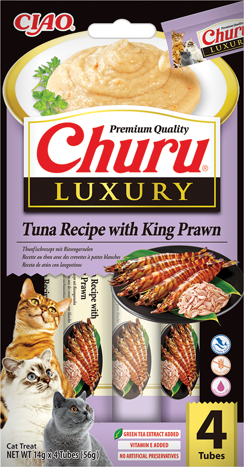 Inaba Churu Luxury Tuna With King Prawn (12 x 4 x 14 gr.)