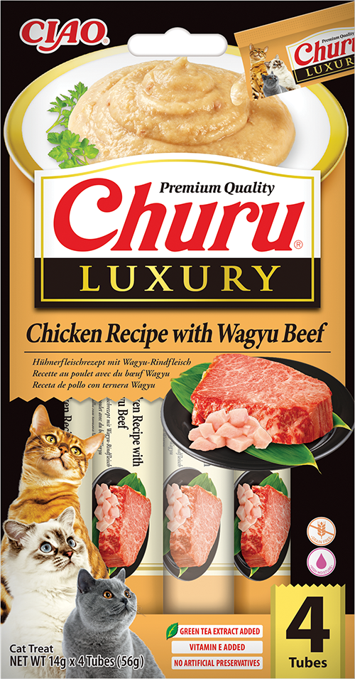Inaba Churu Luxury Chicken With Wagyu Beef (12 x 4 x 14 gr.)