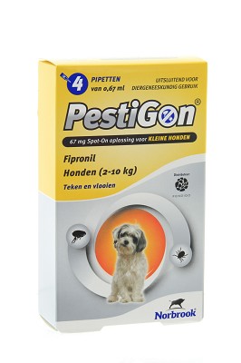 [PTG10234] Pestigon Spot On Hond (4 pipetten, 2 - 10 kg)