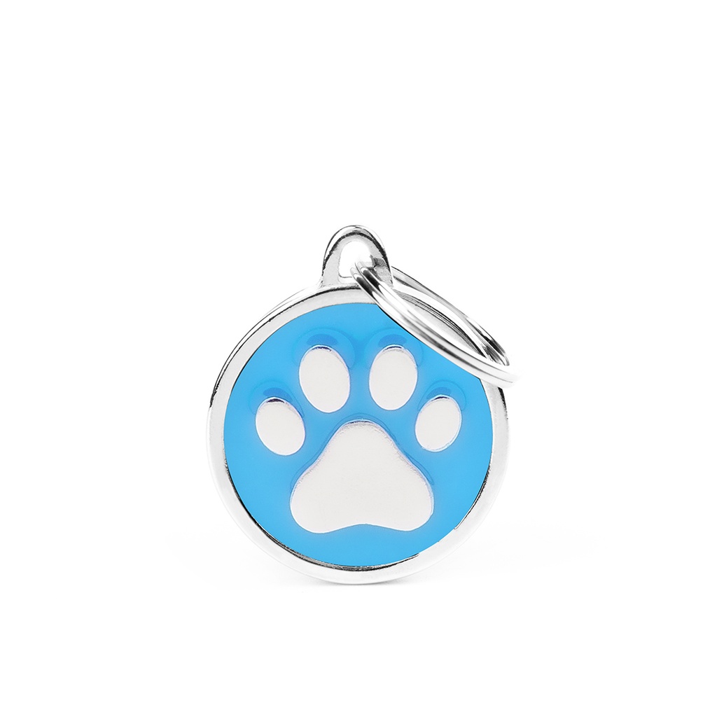 MyFamily Light Blue Medium Circle Paw