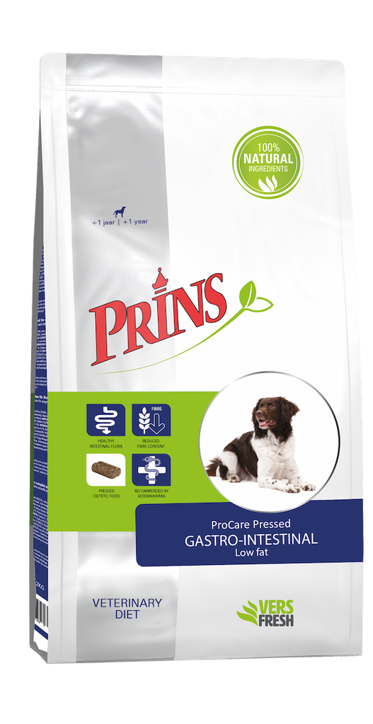 Prins Dog Diet Pressed Veterinary Gastro-Intestinal Low Fat (Beschikbaar Per 10 November)