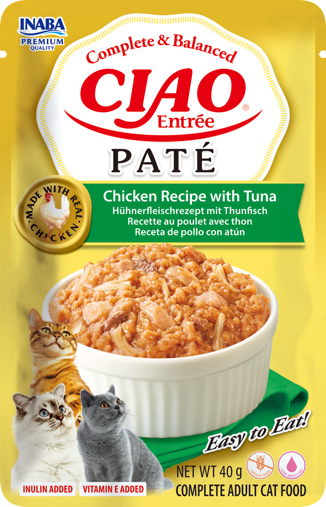 Inaba Entrée Paté Chicken With Tuna (12 x 40 gr.)