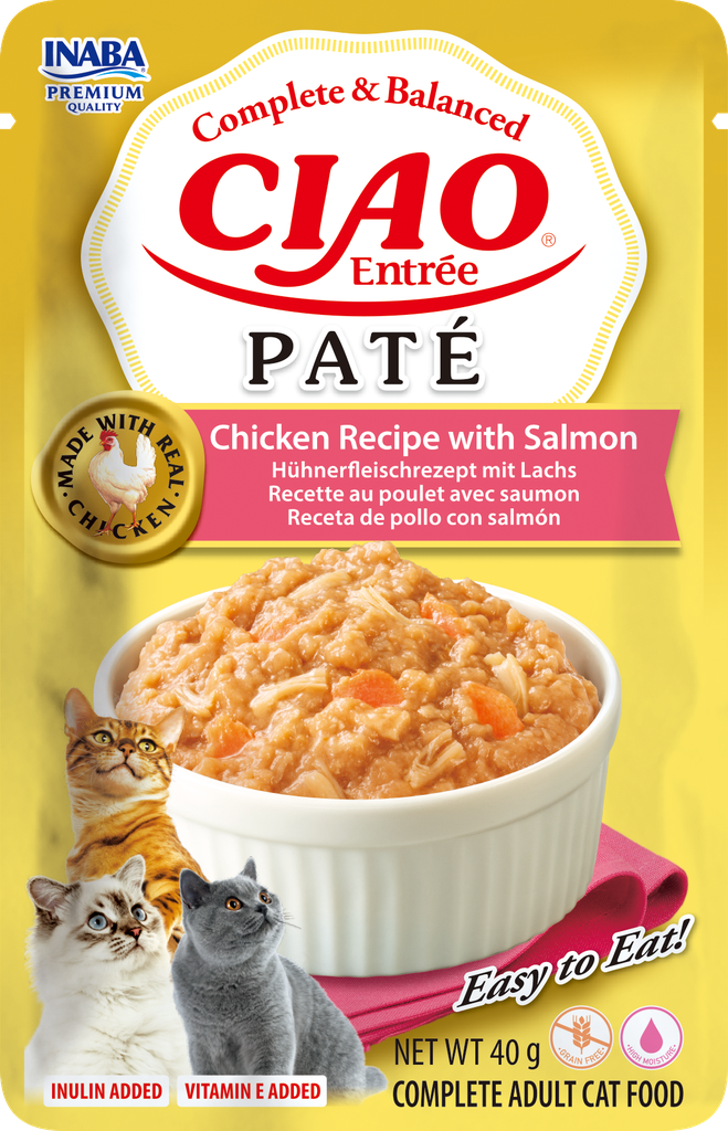Inaba Entrée Paté Chicken With Salmon (12 x 40 gr.)