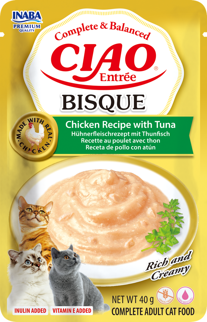 Inaba Entrée Bisque Chicken With Tuna (12 x 40 gr.)