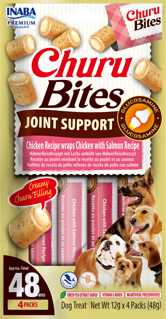 Inaba Dog Churu Bites Joint Support Wraps Chicken Salmon (12 x 4 x 12 gr.)