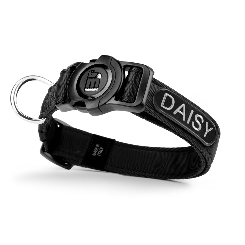 MyFamily Dog Collar Memopet ID Black L