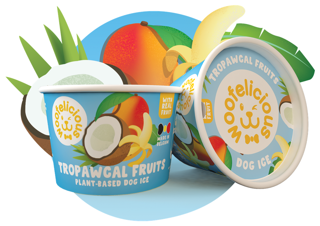 Woofelicious Hondenijs Tropisch Fruit