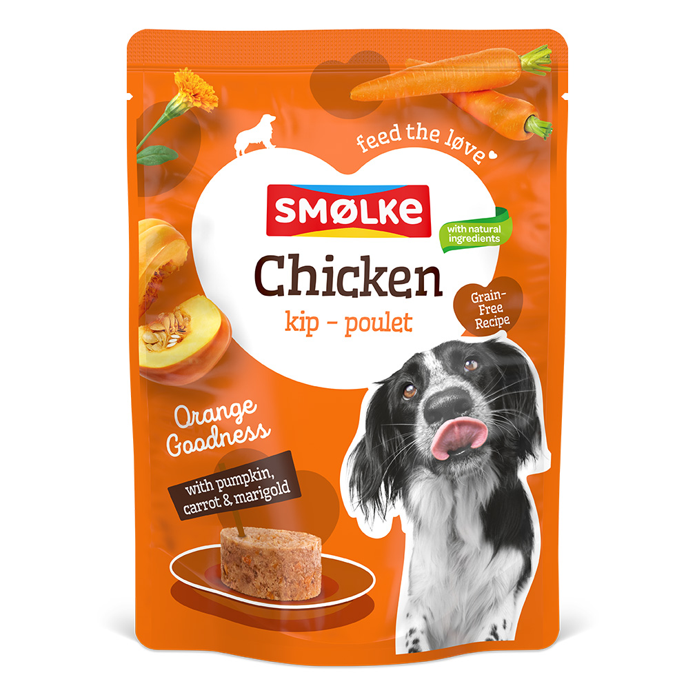 Smolke Pouch Hond Orange Goodness Chicken 8 x 300 gr.