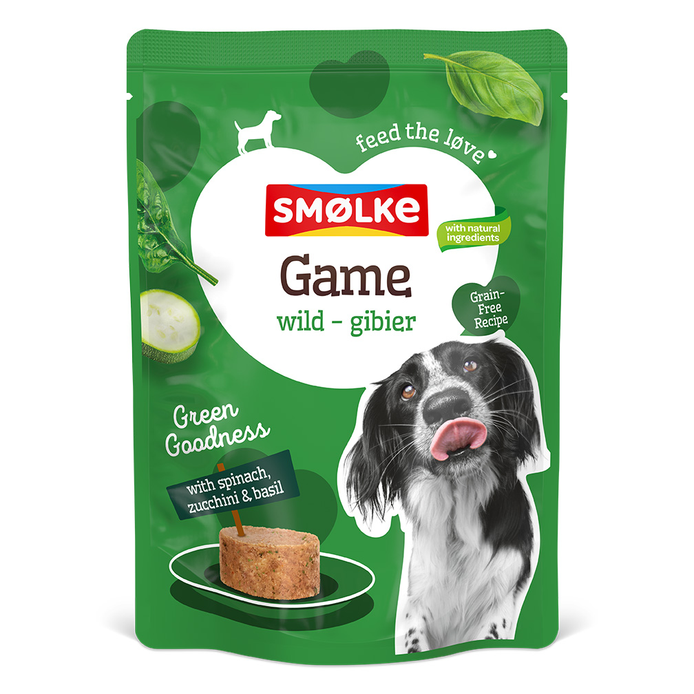 Smolke Pouch Hond Green Goodness Game 8 x 300 gr.