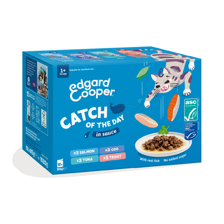 Edgard & Cooper Cat Adult Multipack Pouch Catch 4F 4 x 12 x 85