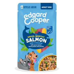 Edgard & Cooper Dog Adult Pouch Salmon & Chicken 8 x 150 gr.
