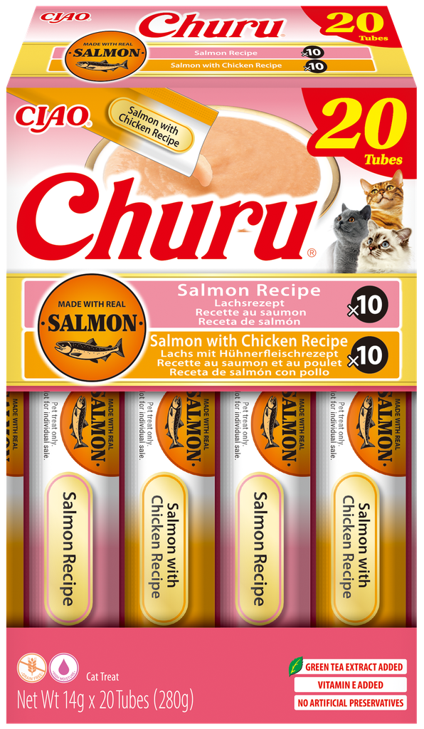 Inaba Churu Puree Multipack Salmon Chicken (20 st.)