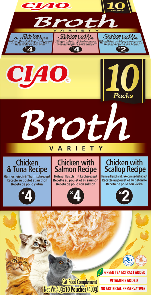 Inaba Broth 3 Chicken Seafood Varieties Multipack 10P