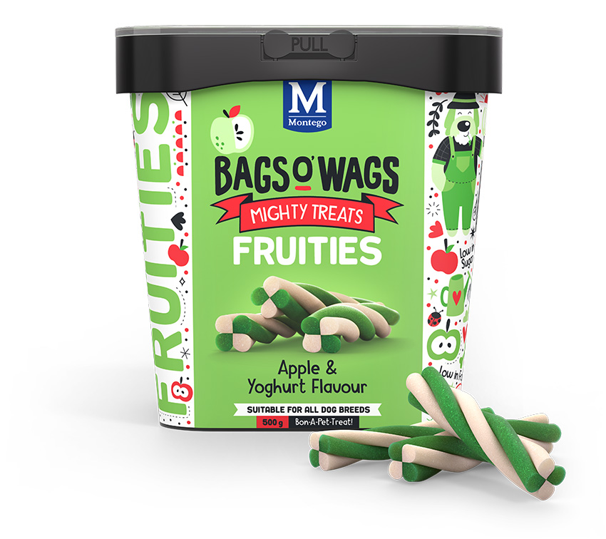 Montego Bags O' Wags Fruities Apple & Yogurt 4 x 500 gr.