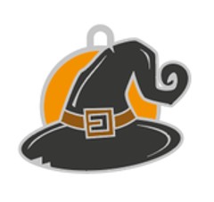 MyFamily Halloween Charms Zamak Tag Witchy Hat