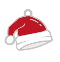MyFamily Christmas Charms Zamak Tag Santa Hat