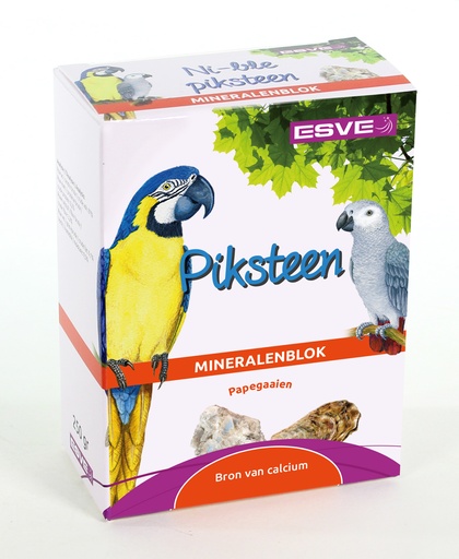 [E20305] Piksteen Papegaaien Naturel Rood 1 st.