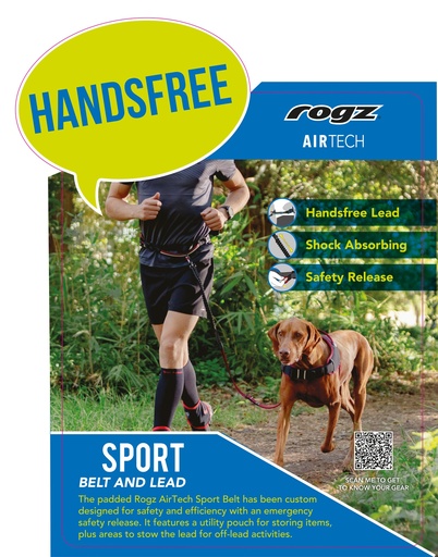 [R06003] Rogz Display Sport Belt & Lead Ca 1 st.