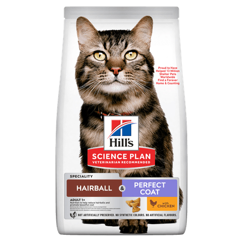 [H608547] Hills Feline Hairball & Perfect Coat 1,5 kg.