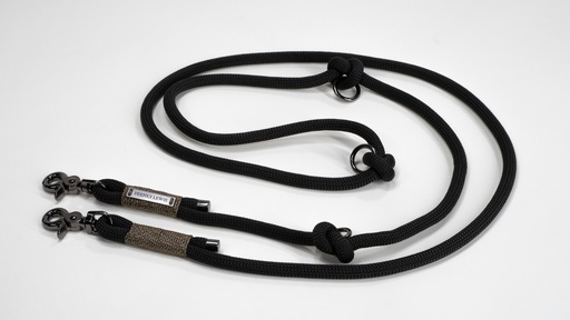 [FL25724] Frenky Lewis Hands Free Leash Boba Black 1 st.