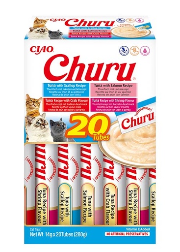 [FP73125] Inaba Churu Multipack BOX Tuna Seafood 20st (20 x 14 gr.)