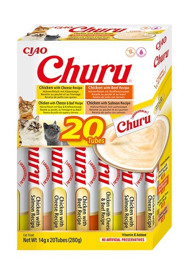 [FP73128] Inaba Churu Multipack BOX Chicken & Beef 20st (20 x 14 gr.)