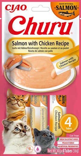 [FP73132] Inaba Churu Salmon With Chicken (12 x 4 x 14 gr.)