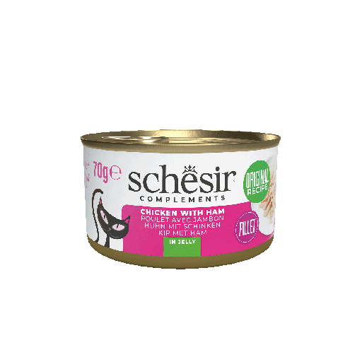 [AG12136] Schesir Cat Can Chicken With Ham In Jelly