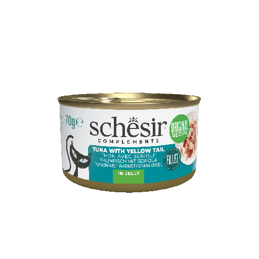 [AG12283] Schesir Cat Can Tuna With Yellow Tail In Jelly