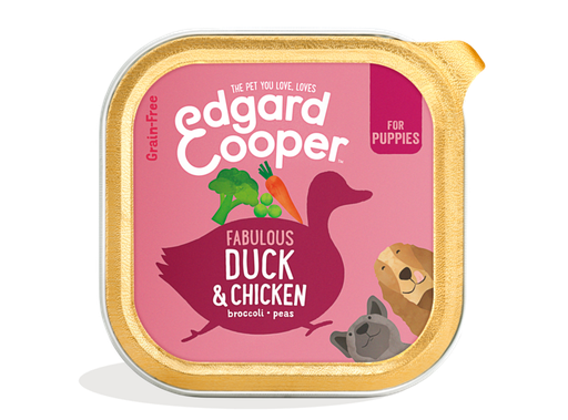 Edgard & Cooper Dog Puppy Duck & Chicken, Broccoli, Peas