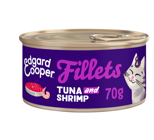 [EC64084] Edgard & Cooper Cat Tuna And Shrimp Fillets 24 x 70 gr.
