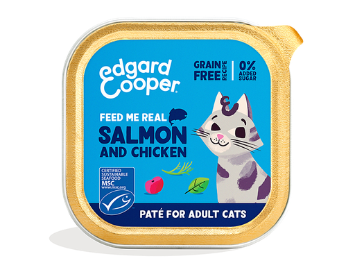 [EC64111] Edgard & Cooper Cat Adult Salmon And Chicken Paté 16 x 85 gr. 