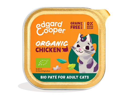 [EC64114] Edgard & Cooper Cat Adult Organic Chicken Paté 16 x 85 gr.
