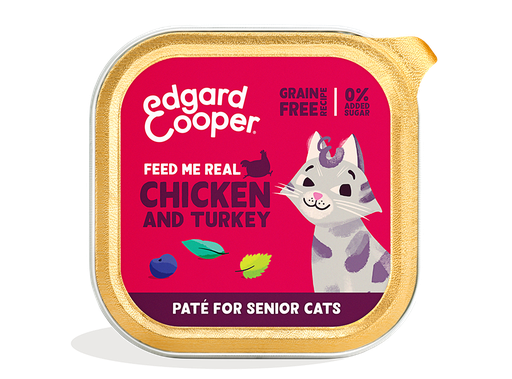 [EC64117] Edgard & Cooper Cat Senior Chicken And Turkey Paté 16 x 85 gr.