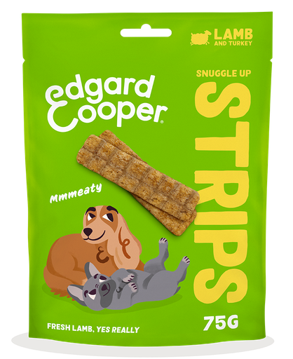 [EC64670] Edgard & Cooper Dog Strips Lamb and Turkey 10 x 75 gr.