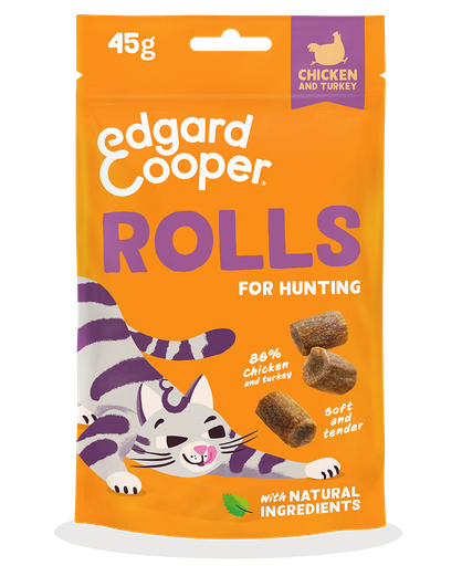 [EC80150] Edgard & Cooper Cat Rolls Chicken And Turkey 8 x 45 gr.