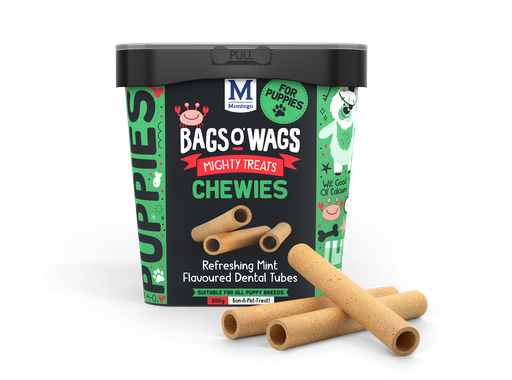 [MT62151] Montego Bags O' Wags Chewies Puppy Mint Dental Tubes 4 x 350 gr.