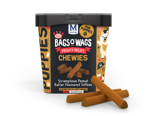 [MT62150] Montego Bags O' Wags Chewies Puppy Peanut Butter Toffees 4 x 350 gr.