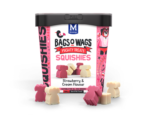 [MT62152] Montego Bags O' Wags Squishies Strawberry & Cream 4 x 500 gr.