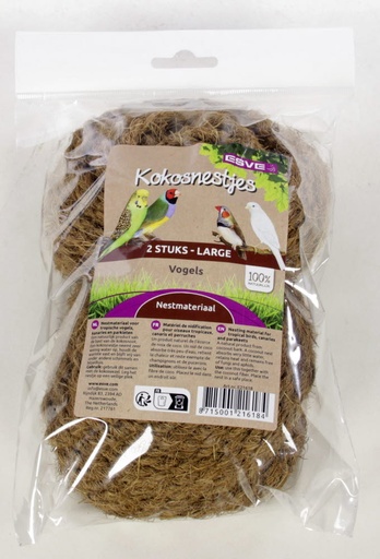 [E21618] ESVE Kokosnestjes Groot 2 st.