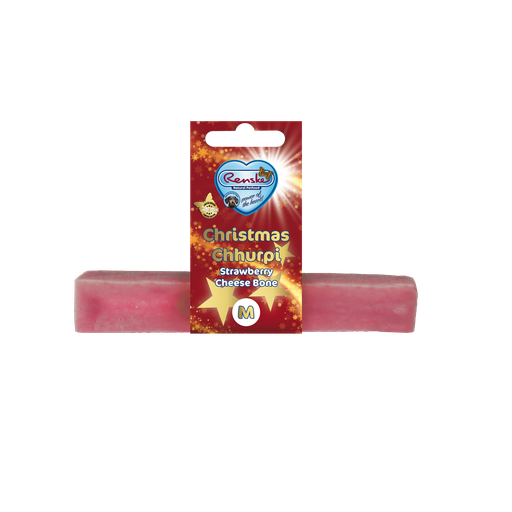 [REN24309] Renske Christmas Chhurpi Strawberry M 8 x 48 gr.