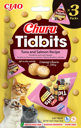 [FP73190] Inaba Churu Tidbits Tuna And Salmon (6 x 3 x 12 gr.)