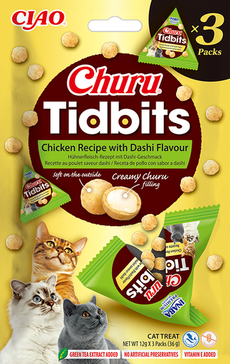 [FP73192] Inaba Churu Tidbits Chicken Dashi Flavour (6 x 3 x 12 gr.)