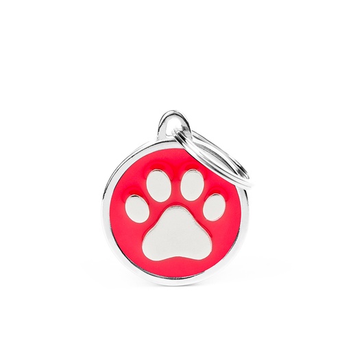 [MF85945] MyFamily Red Medium Circle Paw