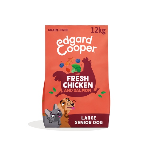 [EC48519] Edgard & Cooper Dog Large Senior Chicken And Salmon