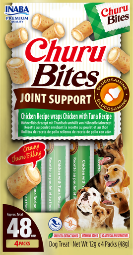 [FP73279] Inaba Dog Churu Bites Joint Support Wraps Chicken Tuna (12 x 4 x 12 gr.)
