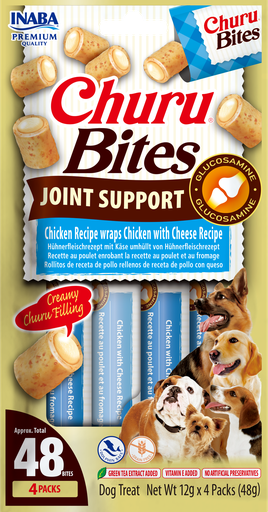 [FP73281] Inaba Dog Churu Bites Joint Support Wraps Chicken Cheese (12 x 4 x 12 gr.)