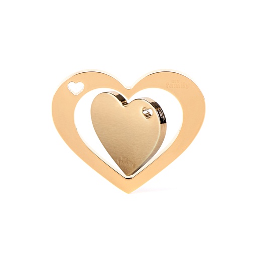 [MF81333] MyFamily Large Double Heart Gold